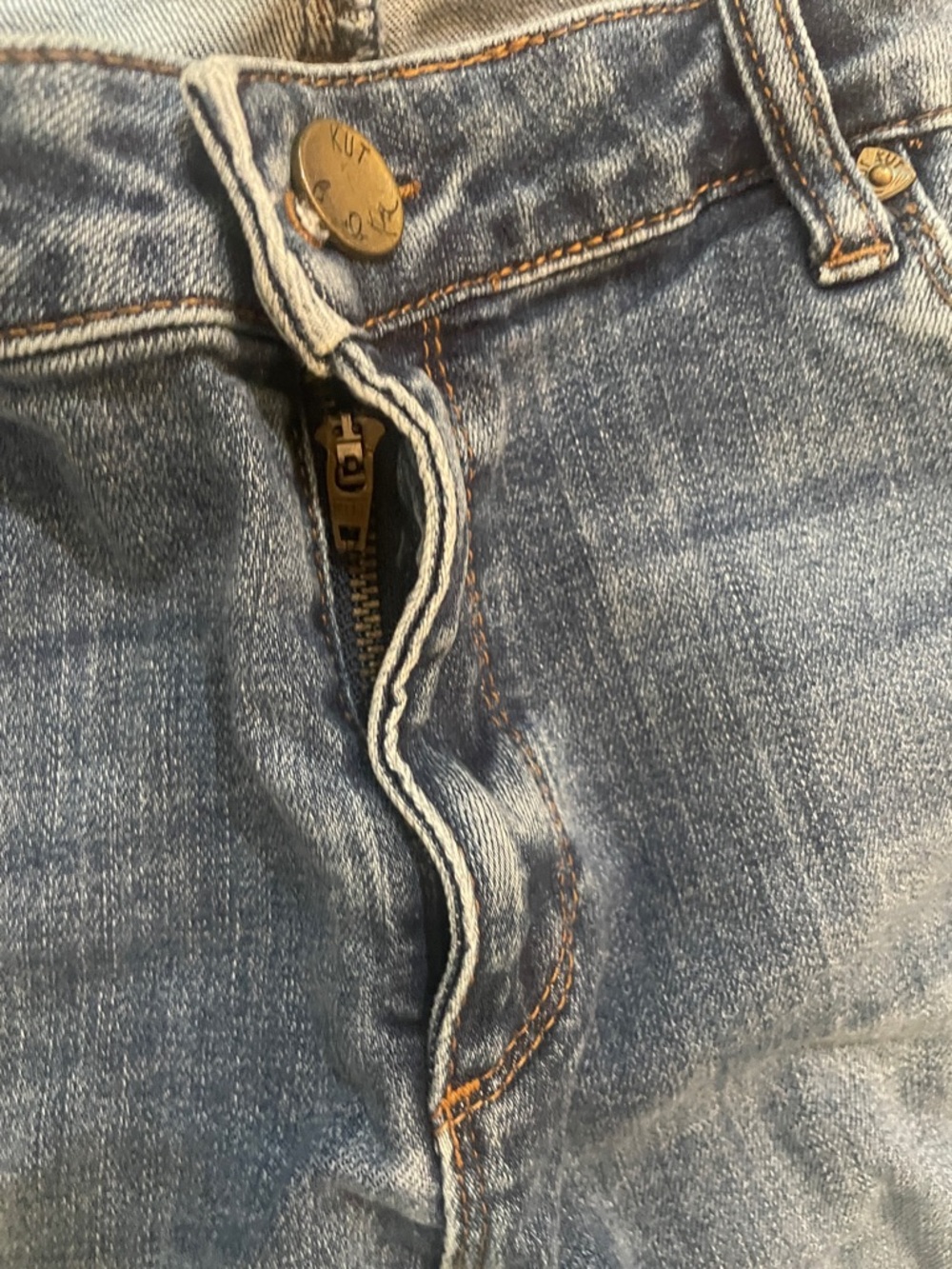 Kut From the Kloth Reese Ankle Straight Leg Distressed Dark Blue Jeans 16 - Picture 6 of 11